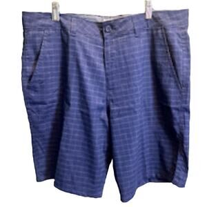 Hang Ten Men's Blue Plaid‎ Golf Shorts Size 36